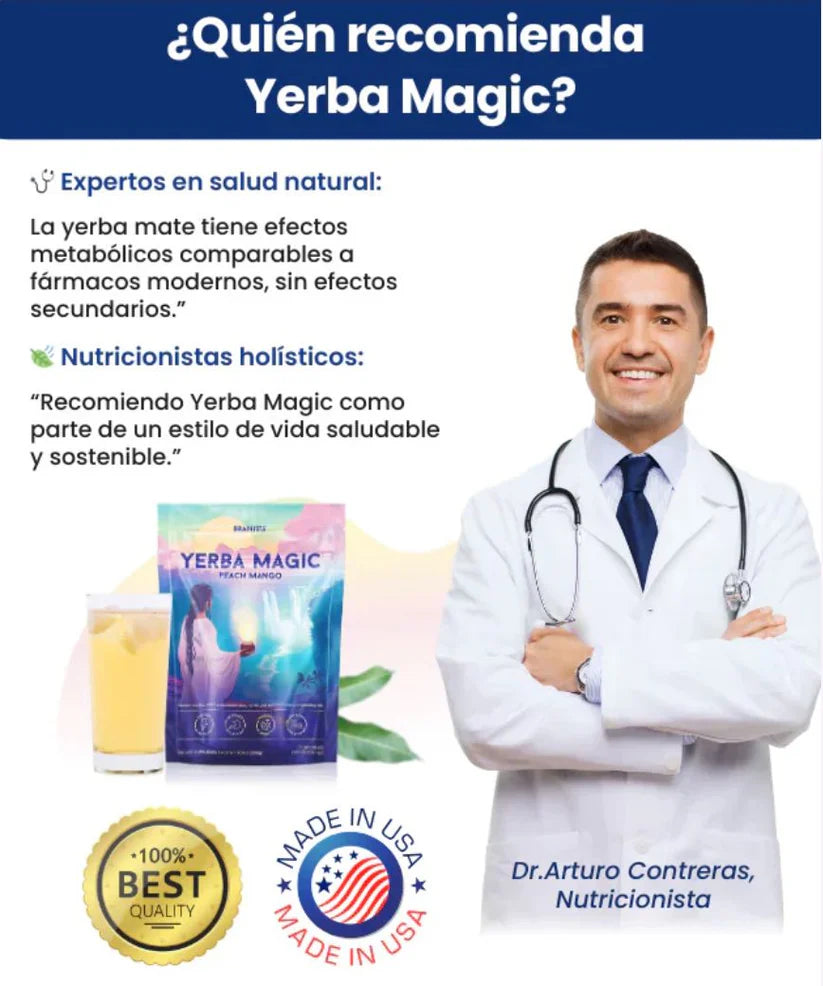 Yerba magic peach mango™ Enfoque natural digestion equilibrada y bienestar diario